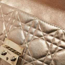 مملوكة مسبقًا Dior Gold Cannage Leather Miss Dior Promenade Chain Clutch