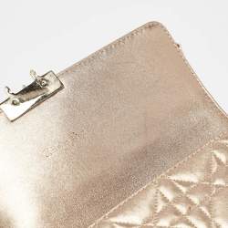 مملوكة مسبقًا Dior Gold Cannage Leather Miss Dior Promenade Chain Clutch