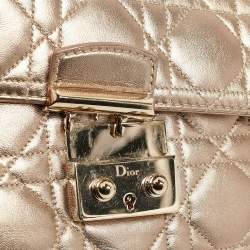 مملوكة مسبقًا Dior Gold Cannage Leather Miss Dior Promenade Chain Clutch