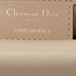 Dior Beige Cannage Leather Small Dior Jolie Top Handle Bag