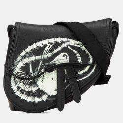 Dior Black Leather Cactus Jack Mini Saddle Crossbody Bag