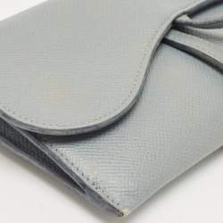 Dior Light Blue Leather Saddle Pouch