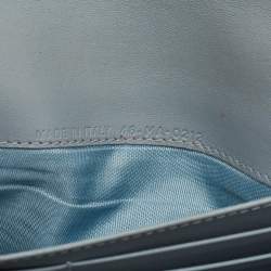 Dior Light Blue Leather Saddle Pouch