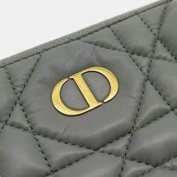 Pre Owned Dior Grey Leather Caro Clutch bag