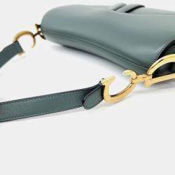 Dior Green Leather Saddle Bag