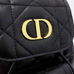 Dior Black Leather Caro Small Backpack