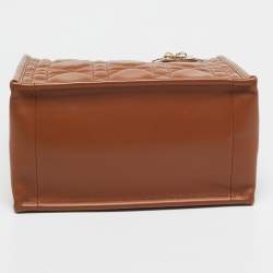 Dior Brown Macrocannage Leather Small Book Tote