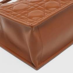 Dior Brown Macrocannage Leather Small Book Tote