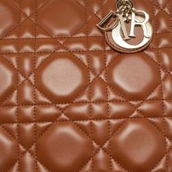 Dior Brown Macrocannage Leather Small Book Tote