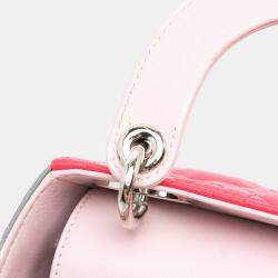 Dior Tricolor Lambskin Leather Mini Cannage Lady Dior Handbag