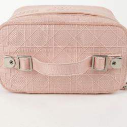 Dior Light Pink Canvas D Lite Vanity Case Bag