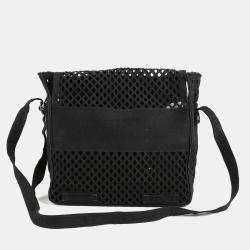 Christian Dior Black Diorcamp Mesh Messenger Bag