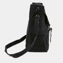 Christian Dior Black Diorcamp Mesh Messenger Bag