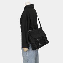 Christian Dior Black Diorcamp Mesh Messenger Bag