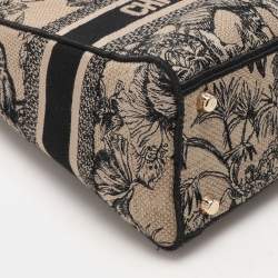 Dior Beige Toile de Jouy Voyage Embroidered Medium Lady D-Lite Tote
