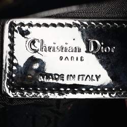 Pre Owned Dior Black Cannage Patent Leather Mini Lady Dior Tote
