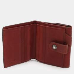 Dior Green/Brown Canvas and Leather Saddle French Wallet