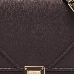 Dior Burgundy Leather Large Diorama Flap Shoulder Bag