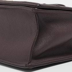 Dior Burgundy Leather Large Diorama Flap Shoulder Bag