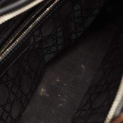 Dior Black Cannage Patent Leather Large Lady Dior Tote