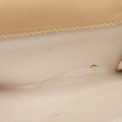 Pre Owned Dior Beige Oblique Coated Canvas and Leather Romantique Compact Wallet