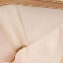 Pre Owned Dior Beige Oblique Coated Canvas and Leather Romantique Compact Wallet