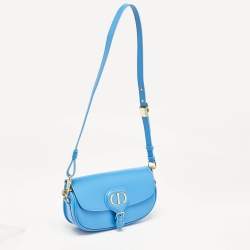 Pre Owned Dior Blue Leather Bobby East-West Shoulder Bag