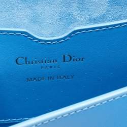 Pre Owned Dior Blue Leather Bobby East-West Shoulder Bag