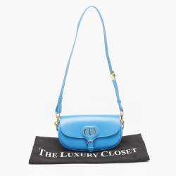 Pre Owned Dior Blue Leather Bobby East-West Shoulder Bag