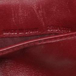 Pre Owned Dior Red Patent Leather Lady Dior Card Holder