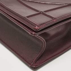 Pre Owned Dior Burgundy Leather Medium Diorama Flap Shoulder Bag