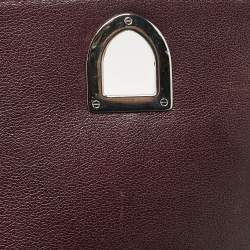 Pre Owned Dior Burgundy Leather Medium Diorama Flap Shoulder Bag