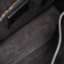 Pre Owned Dior Black Cannage Patent Leather Small Lady Dior Tote