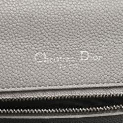 Dior Grey Leather Medium Diorama Flap Shoulder Bag