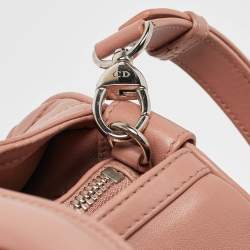 Pre Owned Dior Pink Cannage Leather Granville Polochon Satchel