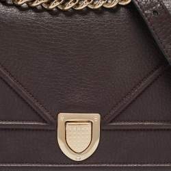 Dior Burgundy Leather Small Diorama Shoulder Bag