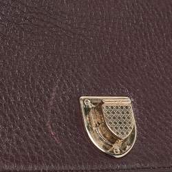 Dior Burgundy Leather Small Diorama Shoulder Bag