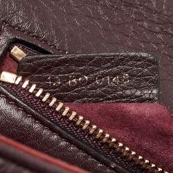 Dior Burgundy Leather Small Diorama Shoulder Bag
