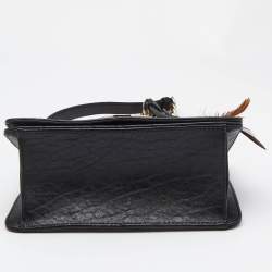 Pre Owned Dior Black Leather Embellished Diorama Club Shoulder Bag