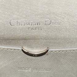 Dior Silver Shimmer Leather Mini Diorama Flap Bag