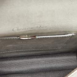 Dior Silver Shimmer Leather Mini Diorama Flap Bag