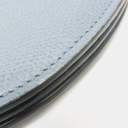 Pre Owned Dior Light Blue Gray Leather Saddle Shoulder Bag