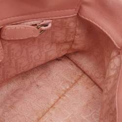 Pre Owned Dior Pink Cannage Leather Mini Lady Dior Tote
