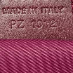 Pre Owned Dior Red Oblique Canvas and Leather Boston Bag