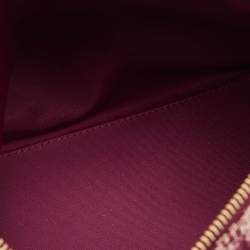 Pre Owned Dior Red Oblique Canvas and Leather Boston Bag