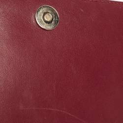 Pre Owned Dior Red Cannage Patent Leather Lady Dior Pouch Chain Clutch