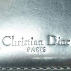 Dior Metallic Blue Patent Leather Lady Dior Card Holder
