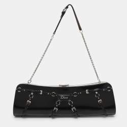 Pre Owned Dior Black Leather bondage Shoulder Bag