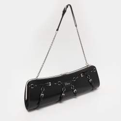 Pre Owned Dior Black Leather bondage Shoulder Bag