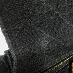 Dior Black Canvas Lady D-Lite Medium Handbag